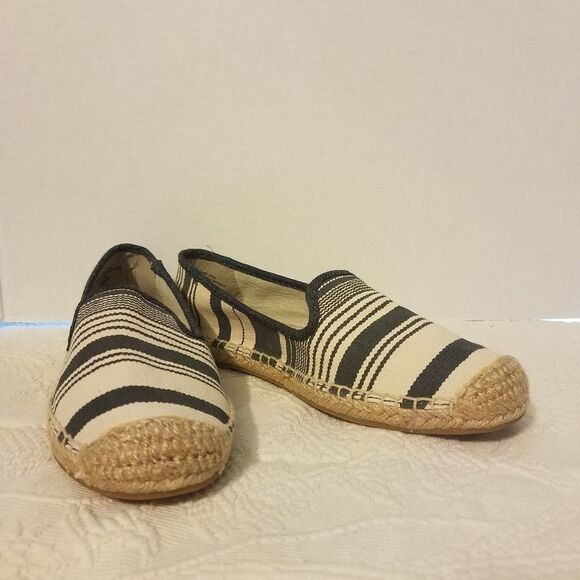 Bass Blue & White Canvas Slip-ons Shoes Sz 7 - Picture 2 of 7